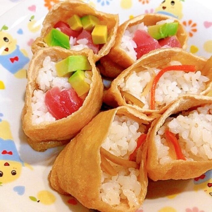 お祝いにも最適ですよ☆マグロとアボガドのいなり寿司